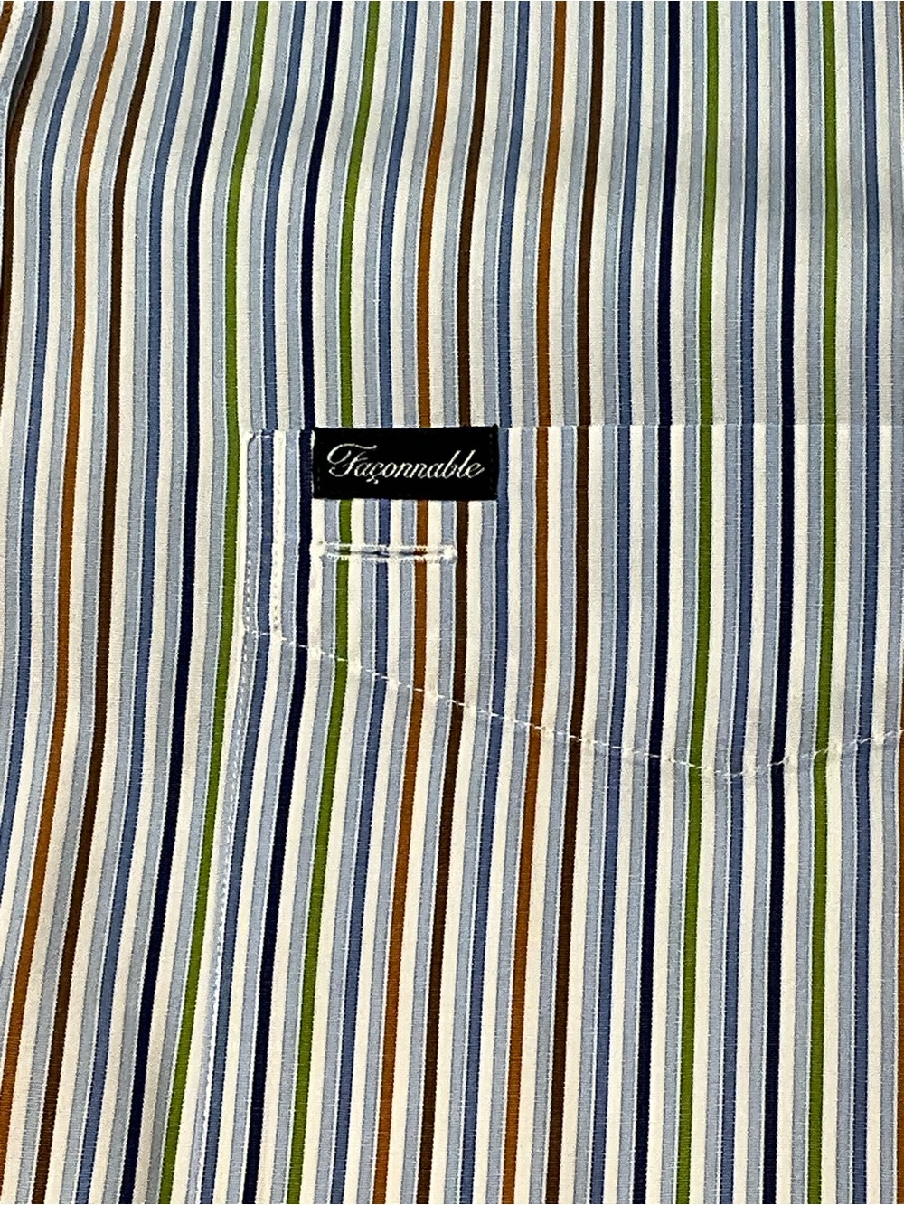 Faconnable Men's Striped Button-Down Shirt - MADE IN USA